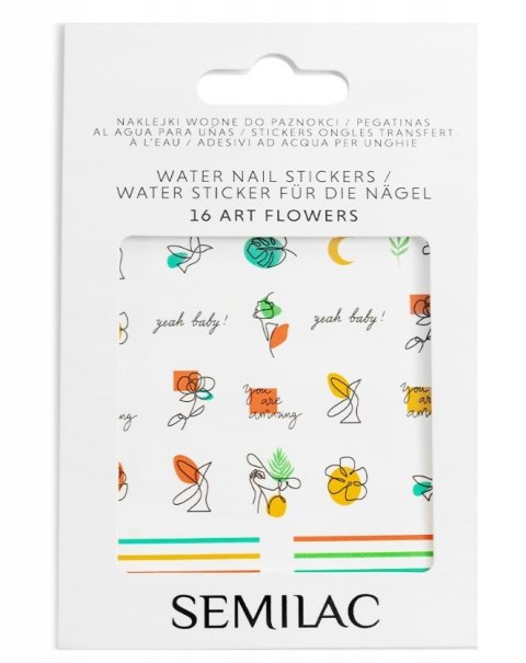 SEMILAC Naklejki Na Paznokcie Wodne ART FLOWERS 16
