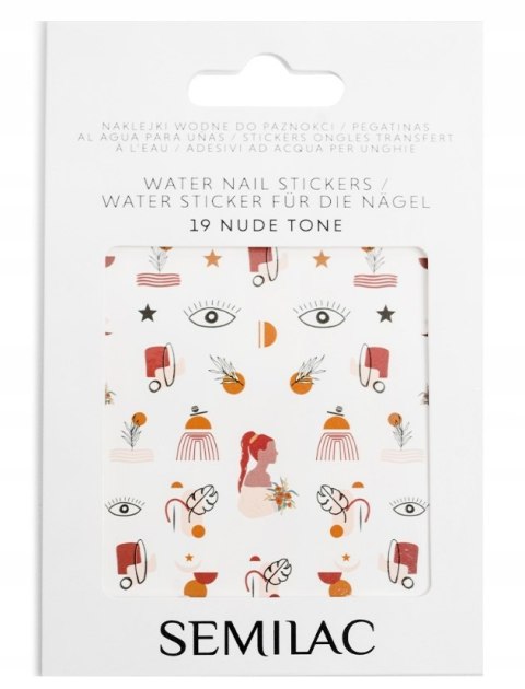 SEMILAC Naklejki Na Paznokcie Wodne NUDE TONE 19