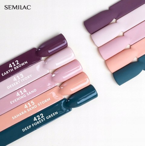 SEMILAC lakier hybrydowy 412 Earth Brown 7ml
