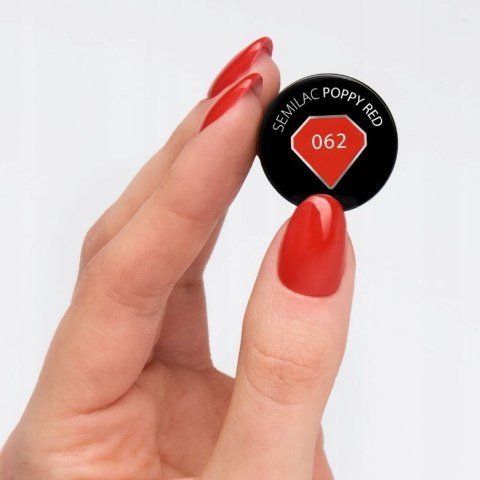 Semilac Lakier hybrydowy 062 Poppy Red - 7 ml