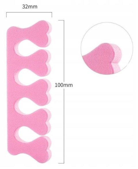 Separatory do pedicure pianka różowe 1 para