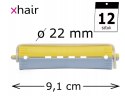 Wałki do kręcenia włosów loków trwałej ondulacji wałek 22mm 12 szt XHAIR