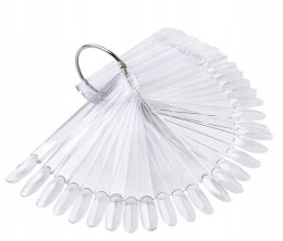 Wzornik kolorów na kółku bezbarwny migdał 50 tipsów