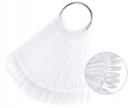 Wzornik kolorów na kółku bezbarwny migdał 50 tipsów