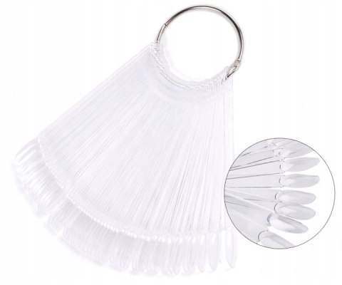 Wzornik kolorów na kółku bezbarwny migdał 50 tipsów